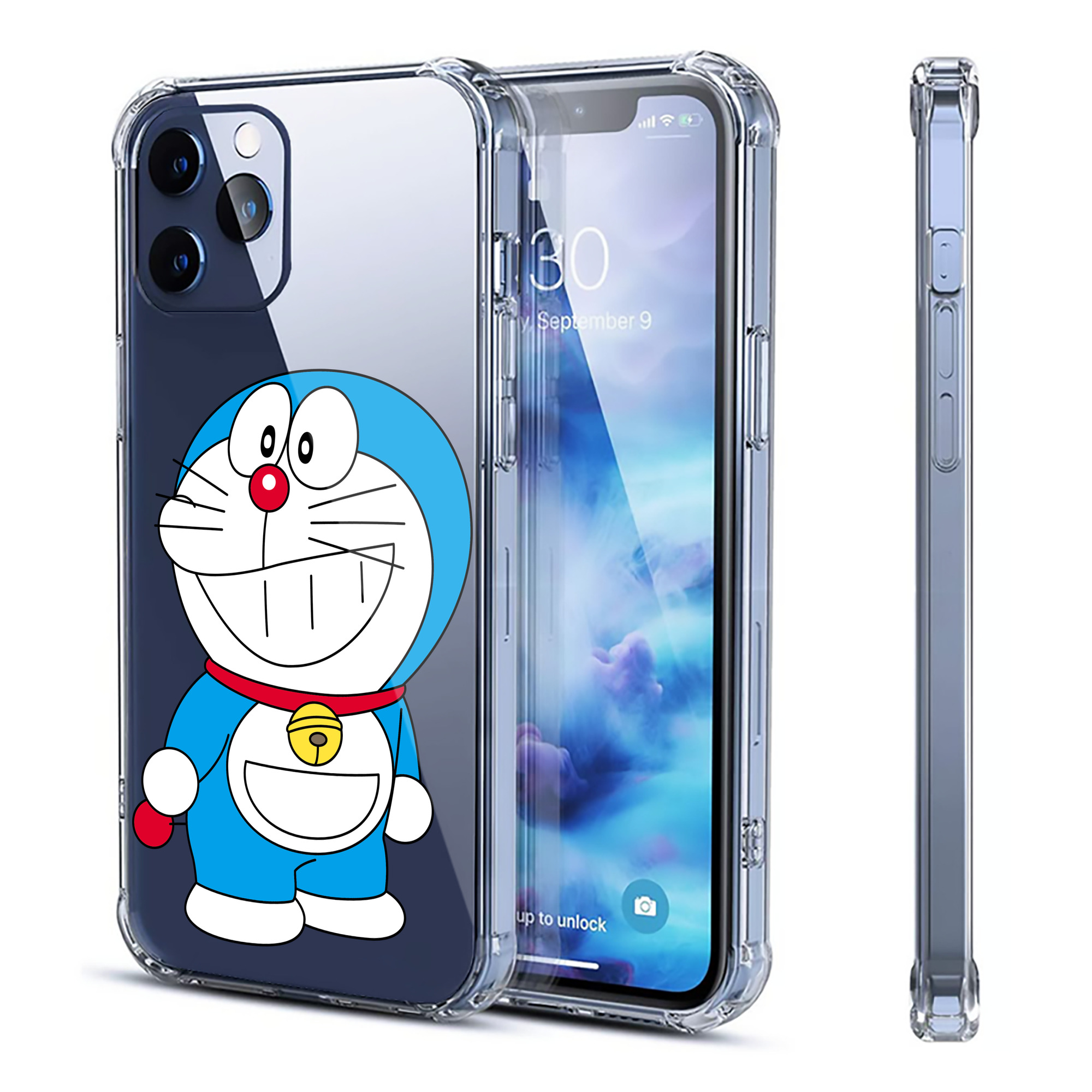 （画像用） ドラえもん Doraemon 【iPhone 12シリーズ対応】透明スマホケース（クリアソフトケース）